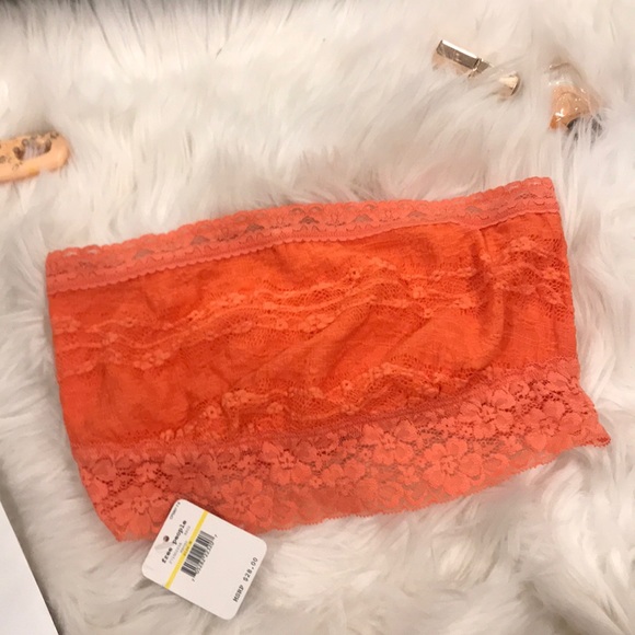 Free People Other - Free People Coral Bandeau Lace Bralette ✨M NWT